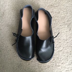 Black flats Size 8